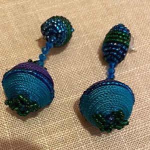 Purple/Blue Earrings Drop Ball ZARA